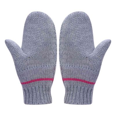 Wholesale Girls's Mitten Wool Cashmere Blend Soft Gloves With Jacquard Pattern Kids Cashmere Gloves