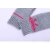Wholesale Girls's Mitten Wool Cashmere Blend Soft Gloves With Jacquard Pattern Kids Cashmere Gloves