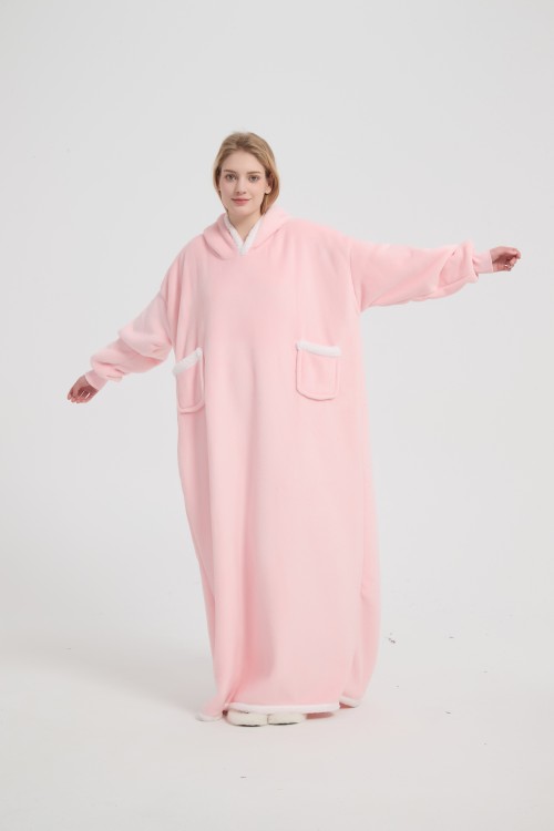 High Quality Flannel OEM Hooded Blanket FlannelFabric Hooded Blanket Wholesale From China