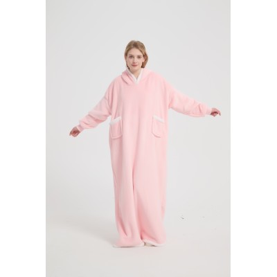 High Quality Flannel OEM Hooded Blanket FlannelFabric Hooded Blanket Wholesale From China