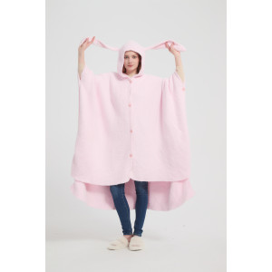 Manufacturer of Knit Hooded Wearable Blanket Hight Quality Knitted Hooded Blanket supplier From China