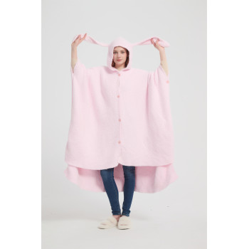 Manufacturer of Knit Hooded Wearable Blanket Hight Quality Knitted Hooded Blanket From China