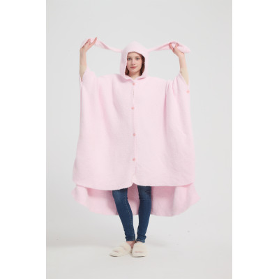 Manufacturer of Knit Hooded Wearable Blanket Hight Quality Knitted Hooded Blanket supplier From China