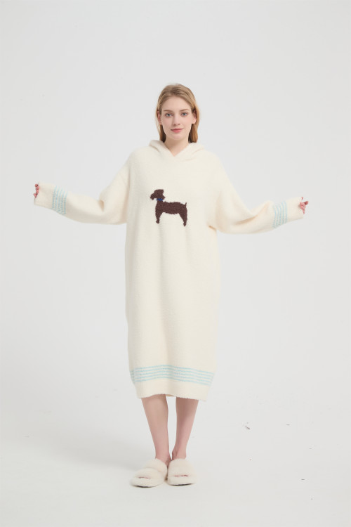 Wholesaler of Knitted Hooded Wearable Blanket Supplier of Knit Hooded Blanket From Chinese Factory