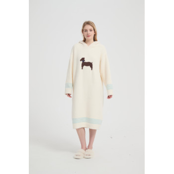 Wholesaler of Knitted Hooded Wearable Blanket Supplier of Knit Hooded Blanket From Chinese Factory