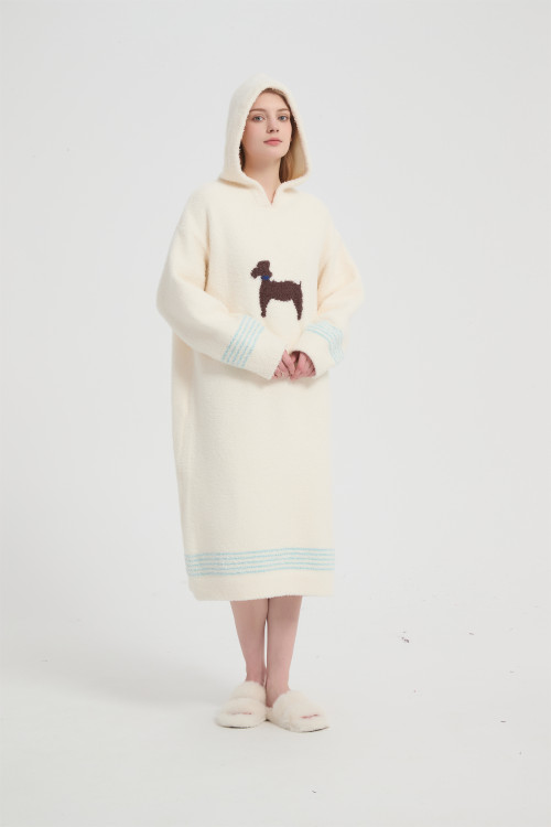 Wholesaler of Knitted Hooded Wearable Blanket Supplier of Knit Hooded Blanket From Chinese Factory
