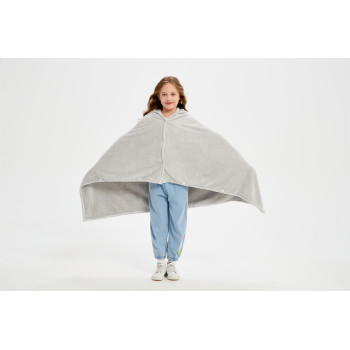 Supplier of Kids Knitted Hooded Wearable Blanket Kids Knit Hooded Blanket From Chinese Factory