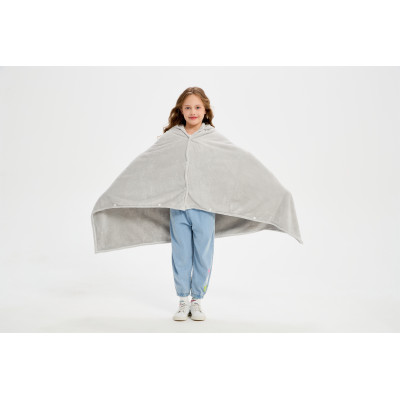 Supplier of Kids Knitted Hooded Wearable Blanket Kids Knit Hooded Blanket From Chinese Factory