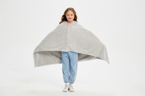 Supplier of Kids Knitted Hooded Wearable Blanket Kids Knit Hooded Blanket From Chinese Factory