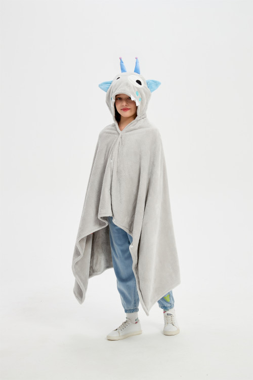 Supplier of Kids Knitted Hooded Wearable Blanket Kids Knit Hooded Blanket From Chinese Factory