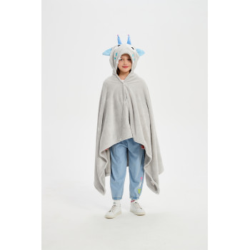 Supplier of Kids Knitted Hooded Wearable Blanket Kids Knit Hooded Blanket From Chinese Factory