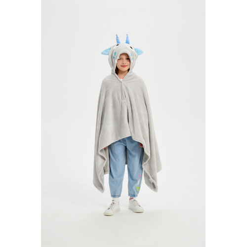 Supplier of Kids Knitted Hooded Wearable Blanket Kids Knit Hooded Blanket From Chinese Factory