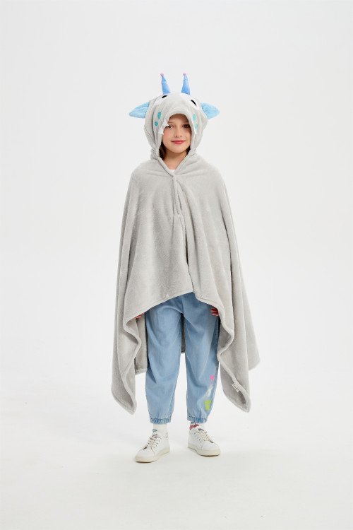 Supplier of Kids Knitted Hooded Wearable Blanket Kids Knit Hooded Blanket From Chinese Factory