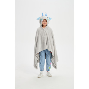 Supplier of Kids Knitted Hooded Wearable Blanket Kids Knit Hooded Blanket From Chinese Factory