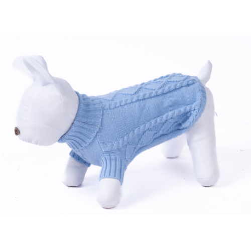 Small Dog Pullover Sweater Cold Weather Cable Knitwear Classic Turtleneck Thick Warm Clothes for Chihuahua Bulldog Dachshund Pug Yorkie