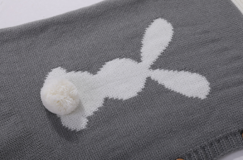 Wholesale Cotton Cashmere Cute Rabbit knitted Swaddle knitted sleeping bag for baby Made In China