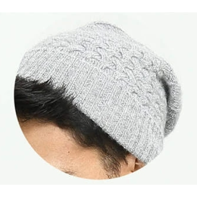 Wholesale Men's solid colour pure cashmere hat and scarf suit China manufacturer