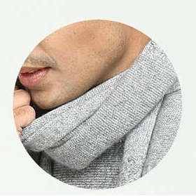 Wholesale Men's solid colour pure cashmere cable hat and scarf suit China manufacturer
