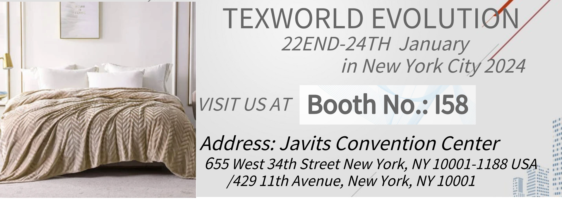 Welcom to visit us-TEXWORLD EVOLUTION New York City