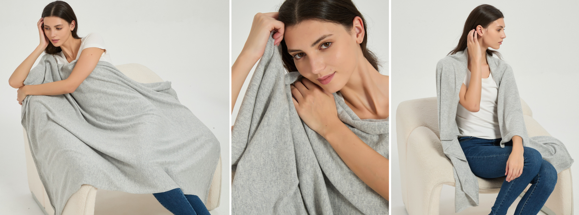 Cashmere Metalic Knit Blanket Wholesale