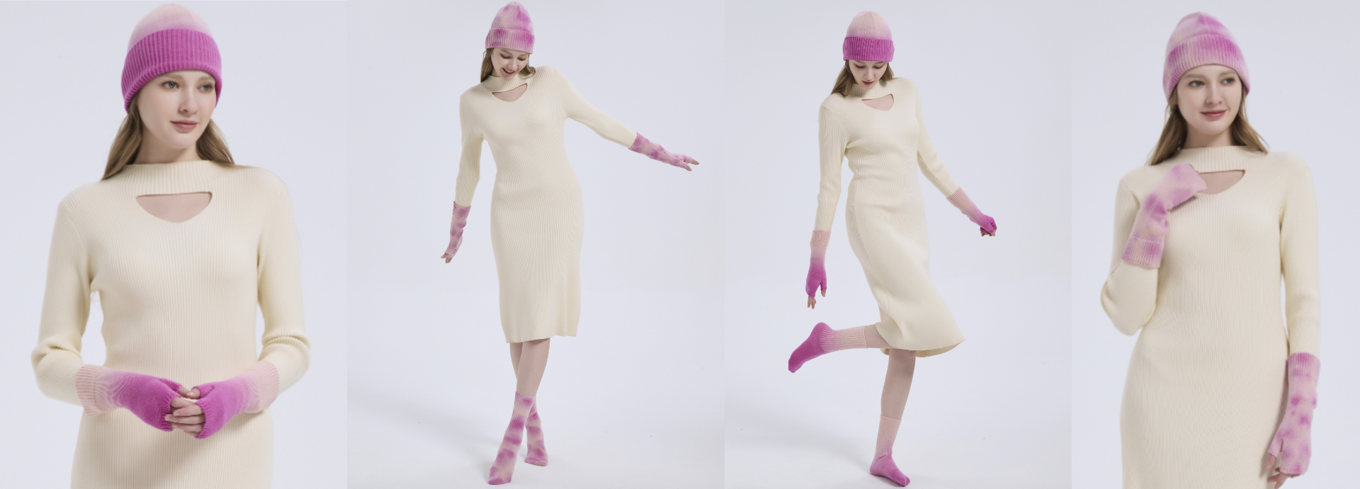 Cashmere Dip-dye And Tie-dye Accessories Wholesale