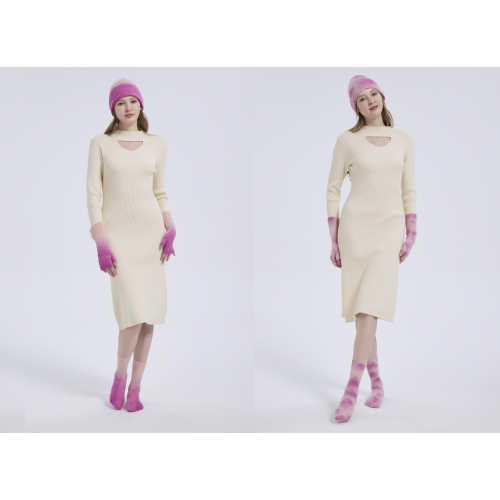 Dip-dye and tie-dye-expressive techniques meet the luxury cashmere