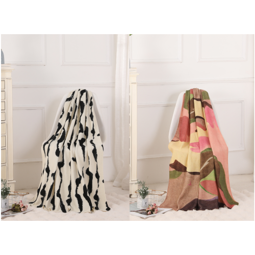 The Ultimate Luxury: The Digital Print Cashmere Knit Blanket