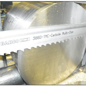 semi auto horizontal band saw single column metal cutting machine