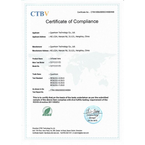 Certificado de cumplimiento
