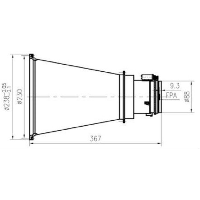 Motorized LWIR Lens 250mm f/1.25 with Front Flange