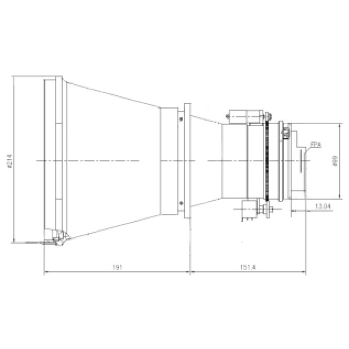 Uncooled Camera Motorized Focus LWIR Lens 260mm f/1.3