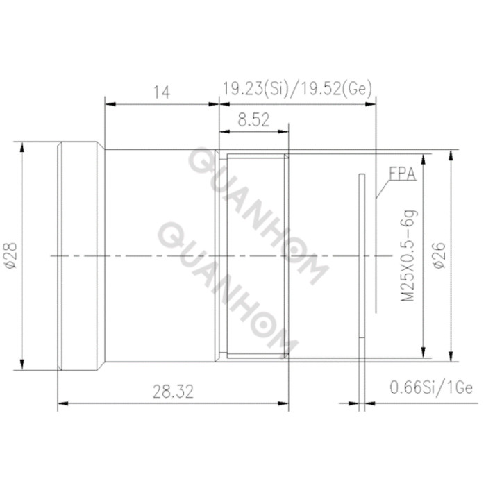 Fixed Athermalized IR Lens 8.7mm f/1.0