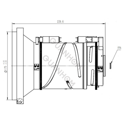 LWIR Continuous Zoom Lens 25-225mm f/1.5