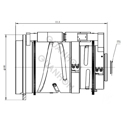 LWIR Continuous Zoom Lens 18-54mm f/0.9-1.2