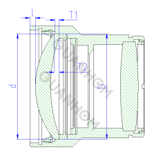 What are the general design principles of the mounting base of the infrared optical lens?