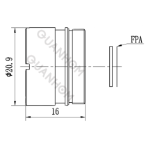 Fixed Athermalized IR Lens 9.1mm f/1.0