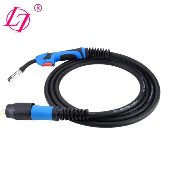 MIG Gas Shielded Welding Torch MB15AK Euro Standard Fitting Connector 4meters Length