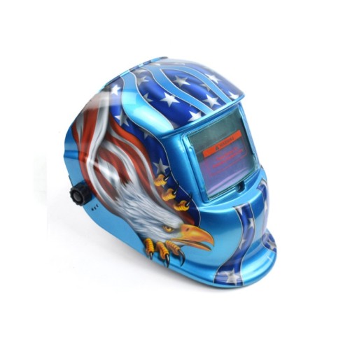 True Color Welding Helmet Auto Darkening Welding Mask Solar Powered Weld Hood Flaming Skull Style for TIG MIG ARC