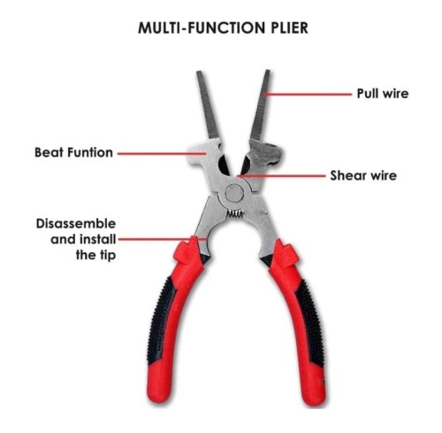 8 inch Multi Functional MIG Pliers anti-rust pliers forged hardened steel
