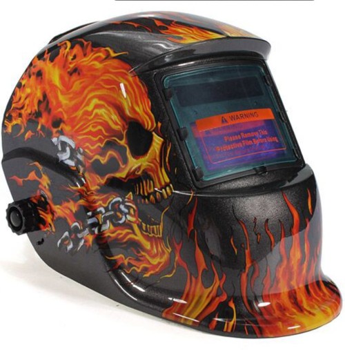 Hot Selling Fire design Auto Darkening Welding Helmet Solar powered auto darkening welding hood