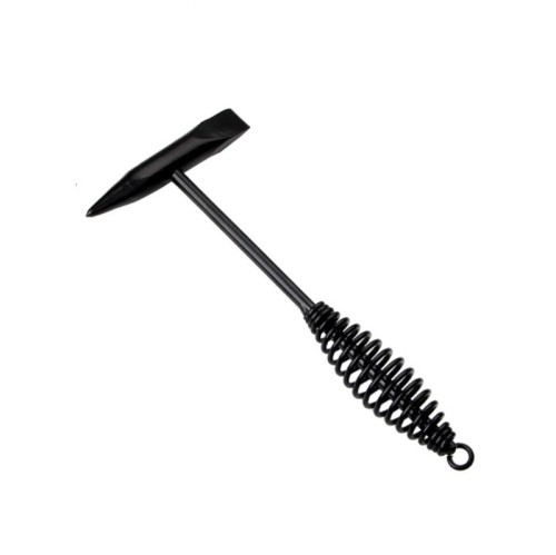 Spring handled welder chipping hammer, welding slag cleaning chipping hammer with pointed head and anti-vibration spring handle
