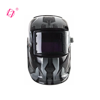 Welding Helmet Solar Powered Auto Darkening Hood with Adjustable Shade Range 4/9-13 for Mig Tig Arc Welder Mask (fire skeleton)