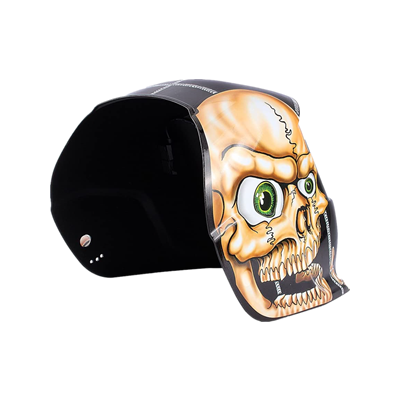 Solar Powered Welding Helmet Auto Darkening for TIG MIG ARC Welder Mask with Adjustable Shade Range 4/9-13 skull Design
