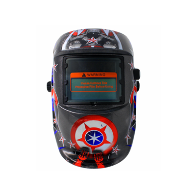 True color welding helmets automatic shield auto darkening hood with Adjustable DIN Shade Range with sticker of Captain America