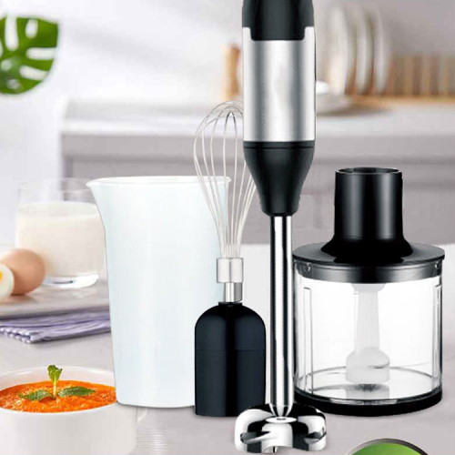 4 in 1 stainless steel immersion electric food mixer kitchen vegetable meat grinder hand stick blender
