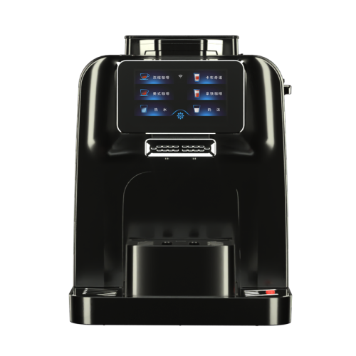 آلة صنع القهوة الأوتوماتيكية الفائقة مع آلة صنع قهوة الإسبريسو التجارية بالثلاجة المدمجة