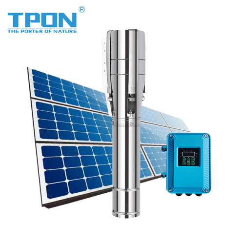 4/6 Inch Stainless Steel Solar Powered Submersible Pump DC large flow Irrigation Solar Well Pump