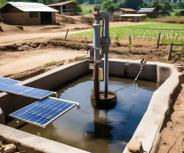 Solar-powered water pumps bring water supply to remote areas