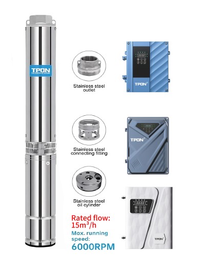 4 Inch solar deep well submersible pump | Permanent magnet DC brushless synchronous motor | Supporting OEM ODM