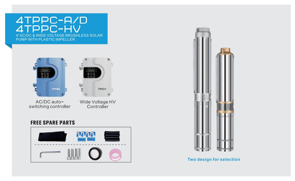 Tpon solar powered submersible water pump